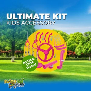 SWING SET STUFF ULTIMATE KIT PINK accessories girl hardware belt seat park 0258 - Picture 1 of 8
