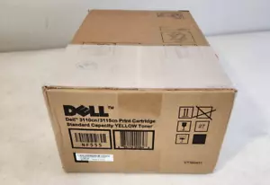 Cartouche de toner jaune Dell NF555 3110CN authentique neuve OEM boîte ouverte livraison gratuite - Photo 1/1