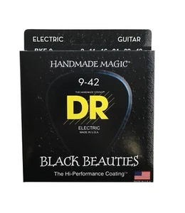 DR Guitar Strings Electric K3 Black Beauties High Performance Coated 09-42 - Picture 1 of 5