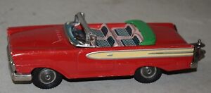 Vintage SSS Tin Friction Convertible Car 1959 Made in Japan