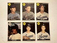 6 Baseball Cards 1970 Leones del Caracas Venezuela Winter League Beisbol Rare