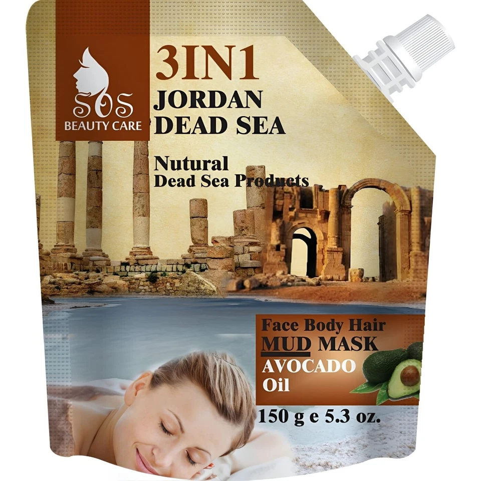 Natural Dead Sea Mud Mask with Avocado Oil | 3 in 1 | Face, body and hair | 5.3 - Image 1 of 4
