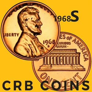 1968-S Proof Lincoln Memorial Cent Penny - Uncirculated Proof (PR) KM#201 LP68S - Picture 1 of 6