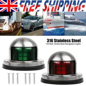 LED Navigation Light Stainless Steel 12V Bow Side Port Starboard Boating Fishing - Picture 1 of 9