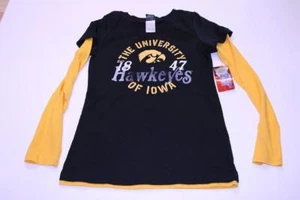 Women's Iowa Hawkeyes S NWT L/S T-Shirt Tee (Black) Creative Apparel - Picture 1 of 1