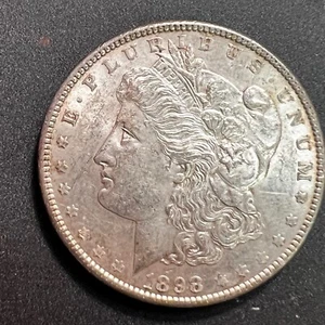 1898 NICE AU MORGAN DOLLAR - Picture 1 of 2