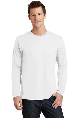 Camiseta de algodón favorita para hombre Port & Company manga larga cuello redondo abanico PC450LS Foto 1 de 3
