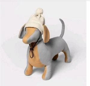 Boots & Barkley Knit Beanie Dog Stocking Hat Choose Your Size - Cream - - Picture 1 of 10
