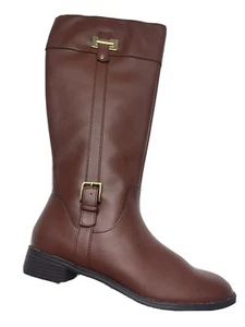KAREN SCOTT Women's Brown Deliee 2 Round Toe Block Heel Zip-Up Riding Boot 11 M - Picture 1 of 6