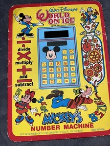Vintage Walt Disney's World On Ice Mickey's Number Machine Calculator - Picture 1 of 3