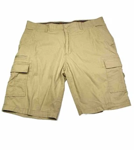 Wear First Mens Brown Khaki Cargo Pocket Cotton Blend Shorts Sz 38 - Picture 1 of 8