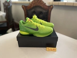 New Nike Kobe 6 Protro Grinch 2020 Size 10 Authentic Ds Mamba Green Low - Picture 1 of 5
