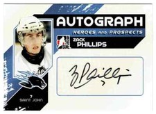 2010-11 ITG HEROES AND PROSPECTS ZACK PHILLIPS AUTO SAINT JOHN SEA DOGS #A-ZP