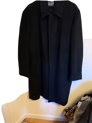 New Men’s DKNY Black Wool Coat Size M - Image 1 of 4