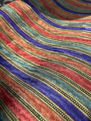 Striped Pattern Moiré Fabric By 2 Yards – Luxurious Silk. - Image 1 of 4