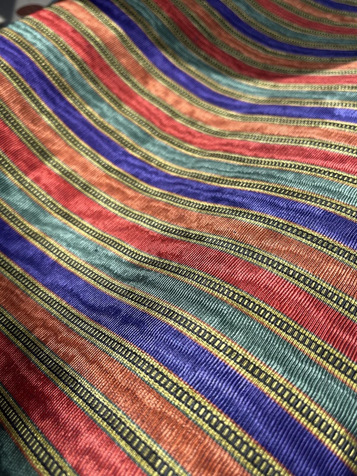 Striped Pattern Moiré Fabric By 2 Yards – Luxurious Silk. - Image 1 of 4