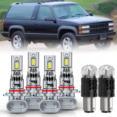 Faro LED haz alto/bajo para Chevy Blazer 1992-1993 + bombillas de señal de giro 6x Foto 1 de 4