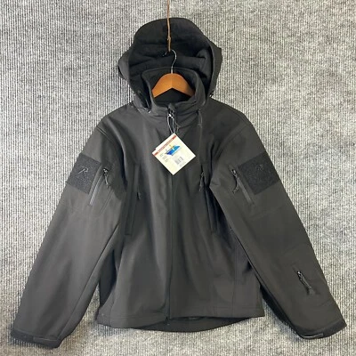 Nueva Chaqueta Rothco Para Hombres Mediana Operaciones Especiales Soft Shell Táctica Negra Con Capucha Foto 1 de 4