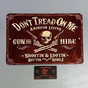 don't tread on me insegna vintage alluminio alta qualità america man cave sign - Foto 1 di 5