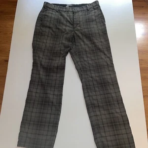 Nike Dri Fit Tour Performance Tartan Golf Pants 34X32 Great Condition  - Picture 1 of 7