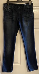 Women’s Gio Goi UK 10/12 Dark Blue Low Rise Denim Jeans Waist 30 Length 32 - Picture 1 of 13