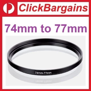 74mm to 77mm Step Up Camera Lens Filter Adapter Ring Stepping 74-77 mm UV ND CPL - Picture 1 of 3