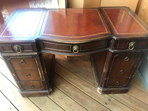 Vintage Leather Top Desk Cover