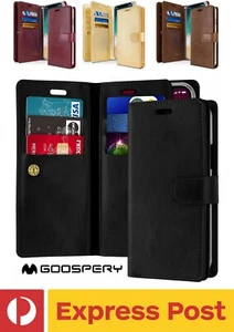 iPhone X/ XS Goospery Mansoor Double Wallet Leather Cash Cardholder Flip Case - Picture 1 of 13