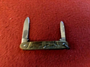 Old Fancy 2 Klingen Messing wie Imperial Taschenmesser Jagd Hund an Griffen - Bild 1 von 8