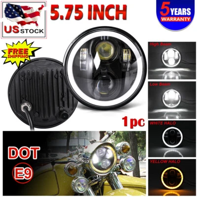 Farol LED Halo 5.75" Para Shadow ACE Sabre Spirit VLX 600 750 1100 GL 1800 - Imagem 1 de 4