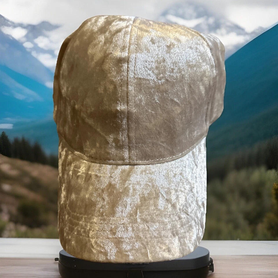 David & Young 女式 SAND BEIGE 人造麂皮绒棒球帽六面板帽子均码 — 第 1/4 张图片