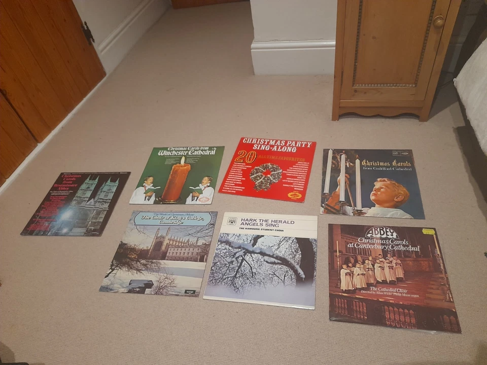 Collection 7 Christmas Carols vinyl LPs Canterbury Hamburg Cambridge Westminster - Image 1 of 1