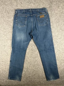Wrangler Jeans Mens 38x34 Blue 13MWZ Cowboy Cut Western Regular Fit Denim Pants - Picture 1 of 7
