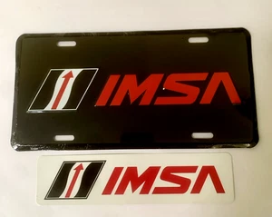 IMSA NEW Metal Stamped License Plate Porsche Audi BMW Mercedes Corvette Acura - Picture 1 of 5
