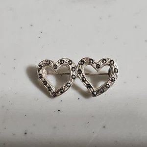 .925 Sterling Silber Anstecknadel, 1 1/8" Breite x 1/2" Höhe, 3,51 g. - Bild 1 von 6