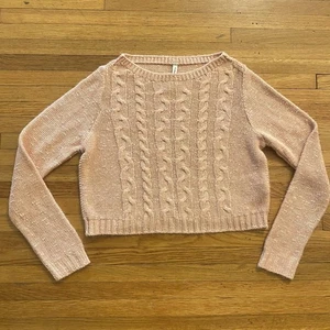 Suéter Stradivarius Mujer Pequeño Rosa Tejido con Cable Pullover Tejido Suave Acogedor Lindo - Imagen 1 de 9