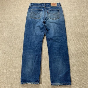 Vintage Levis 521 Jeans Mens 34x30 Blue Distressed Regular Straight Denim - Picture 1 of 11