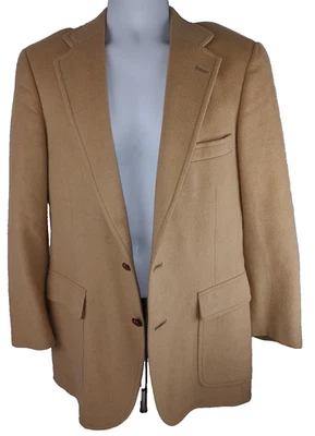 Chaps Ralph Lauren Camel Hair Blazer Jacket Men's See Measurements Tan Used - Image 1 of 4
