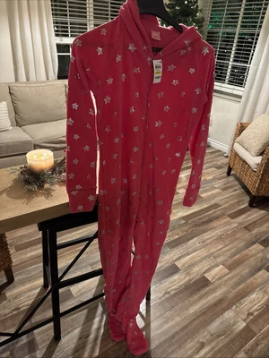 NUEVO Pijama Jenni Pretty In Pink Stars con capucha con patas G10 Foto 1 de 4