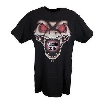Stone Cold Steve Austin Rattlesnake Mens Black T-shirt - Image 1 of 4