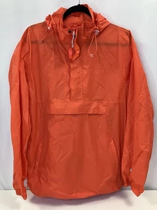 Outdoor Ventures Men's sz M Rain Jacket Waterproof Lightweight Pullover Orange - Picture 1 of 13