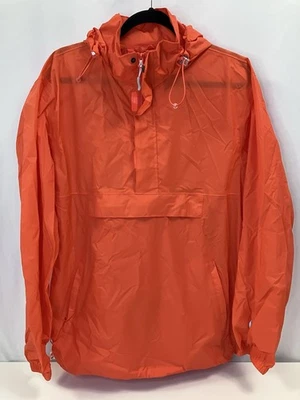 Outdoor Ventures Men's sz M Rain Jacket Waterproof Lightweight Pullover Orange - Image 1 of 4