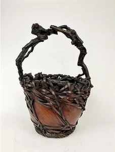 Japanese Ikebana Bamboo Basket - Picture 1 of 5