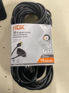 Cable de extensión HDX 50' 16/3 salida múltiple extremo de triple grifo - Imagen 1 de 4