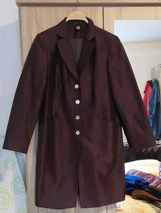 Mantel, Damen, Gr.42, Seide, Schokobraun - Bild 1 von 5