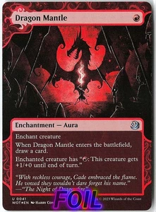 Dragon Mantle FOIL 41 Uncommon Wilds of Eldraine: Enchanting Tales NM MTG - Bild 1 von 2