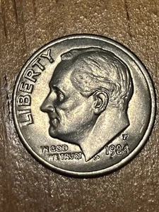 1984 P Roosevelt Dime Errors And Double Ear - Picture 1 of 2