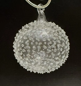 Parise Vetro Italia Claro Baches Hobnail Hecho a Mano Adorno de Vidrio Soplado - Imagen 1 de 4