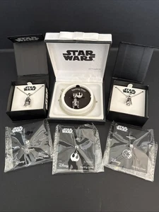 Sterling Silber Disney Star Wars Charm Perlen Halskette und Armband Set NEU - Bild 1 von 10
