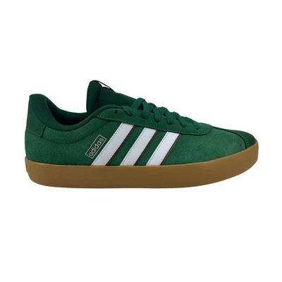 Adidas VL Court 3.0 Dark Green White Mens Athletic Sneaker - Image 1 of 4